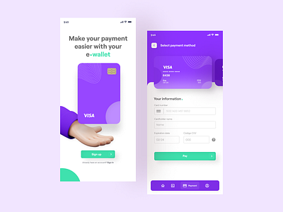 Credit Card Checkout | Daily UI 002 card checkout creditcard figma information payment purple ui ux visa