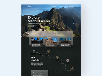 Landing Page | Daily UI 003 cusco design figma green landingpage machupicchu map onepage peru southamerica ui valley wedesign wonder wonderworld