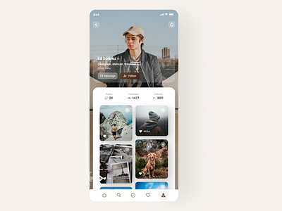 User profile | Daily UI 006 add app figma gallery instagram ios photos profile social socialmedia user userprofile