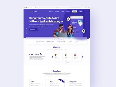 Landing page | Hosting service | Weekly UI 002 figma hosting landing landingpage onepage service suscribe technology ui web webhosting weeklyui