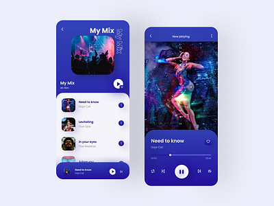 Music Player | Daily UI 009 app dailyui dailyui009 dojacat figma music musicplayer player songs spotify ui visualdesign