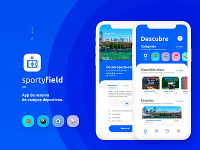 Sportyfield | Sports Fields Reservation App app appdesign availability booking emojis fields figma figmadesign reservation reserve soccer sports uidesign uxdesign