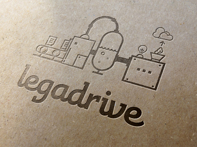 Legadrive brand cloud data identity lab line logo machine magic timemachine