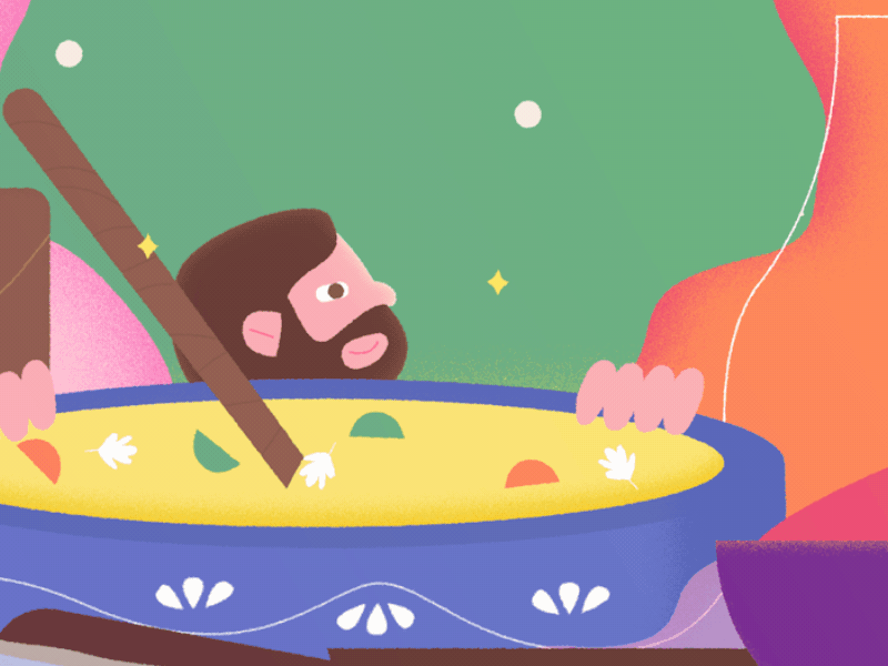 Let´s cook 2d animation character illustration motion motion graphics