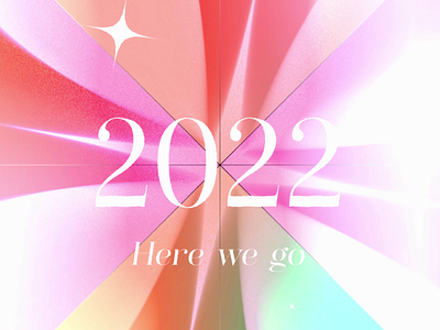 Happy New Year 2022 animation colors design geometry motion