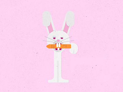 R is for Rabbit carrot character letter r rabbit type