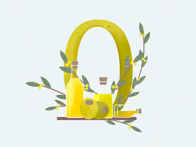 Olives bottles branch crystal green illustration leaves oil olive olives tree