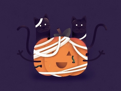 Pumpkin cat halloween pumpkin