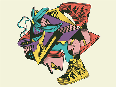 Sneakerz abstract illustration kicks