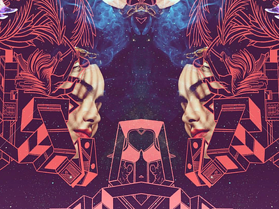 GhostMîçœ exploration line work mirror procreate space