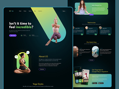 Yoga Studio Homepage branding clean design graphic design health landing minimal ui ux web web design website wellness yoga
