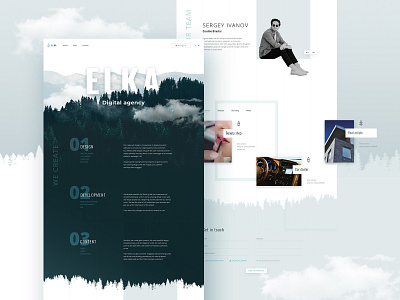 ELKA - website concept agency cold concept design development agency home page portfolio studio ui ux design ux ui web web design website