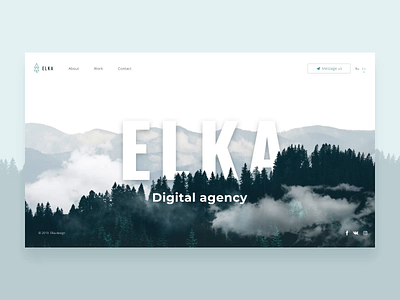 ELKA - website motion design after affects agency animation cold concept hompage motion motiongraphic portfolio site studio ui ux website