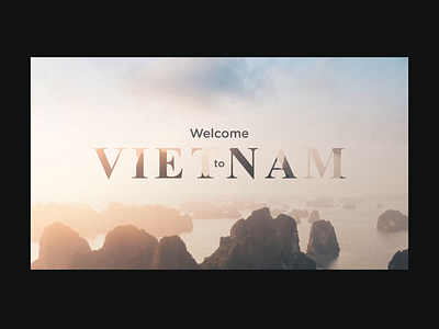 Welcome to Vietnam - Animation aftereffects animation concept design digital hero image holiday interaction tourism ui uiux ux video web website