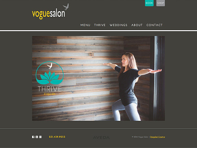 Vogue Salons salon web design yoga