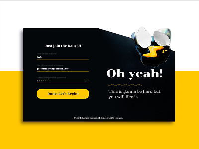 Daily UI #001: Sign up