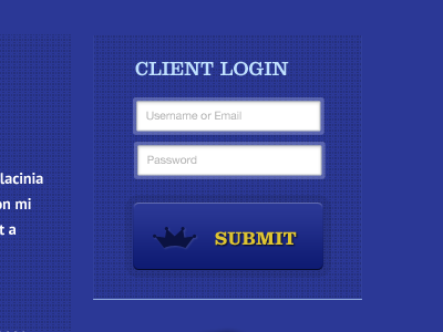 Sugar Site - Login