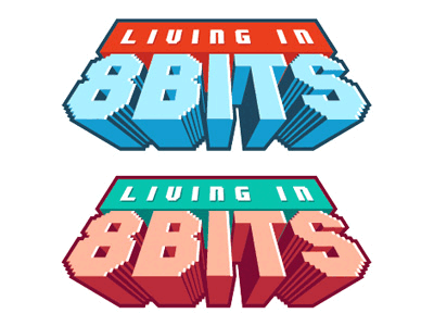 Living in 8 Bits - color exploration 8 bits color test game logo nintendo pixel art videogame