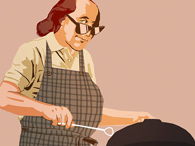 Ben Franklin illustration - Yards Brewery barbeque bbq ben franklin brewery fairmount park summer yards