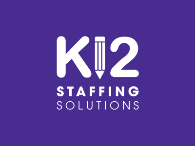 K12 logo clean education modern staffing