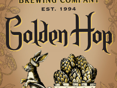 Golden Hop - label detail 2 beer brewery hops label philadelphia yards yards brewing company