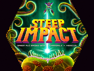 Steep Impact - finished beer label