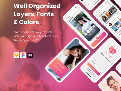 Myra Social App Sketch Template