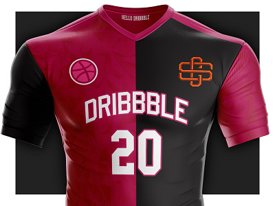 Hello Dribbble ! branding illustration logo soccer sports logo typography