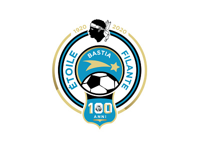 Étoile Filante Bastiaise - 100 Anni Logotype branding illustration logo sport soccer soccer logo sports brand
