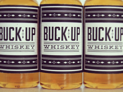 buck up whiskey bottle buckup design moonshiner packaging typography