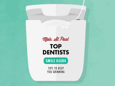 flossy floss dentist editorial feature floss illustration spread stats teeth top dentists trail