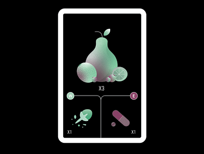 pear playing card card game client card color design fruit graphic design illustration outer space pear pill shape space texture