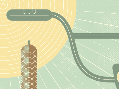 artcrank sneak peek 2 artcrank bike design halftone illustration minneapolis poster reeds screenprint sun texture