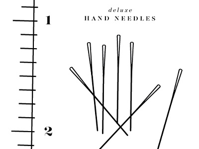 Hand Needles graphic illustration linework needles sewing tailor