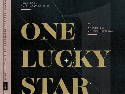 one lucky star wip astrology baby birthday constellation design graphic horoscope invite majesti banner nudista taurus texture vector