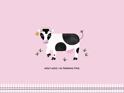 holy moo. wip angel birthday cow design graphic holy illustration illustrator shape texture vector