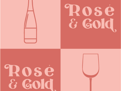 Rosé and Gold emlyrae gold graphic design graphic designer rose typeface typography