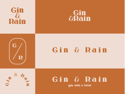 Gin and Rain graphic design logo logo design typographer typography