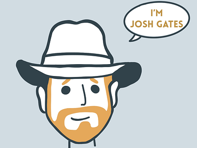 Josh Gates doodle expedition unknown graphic design illustration josh gates