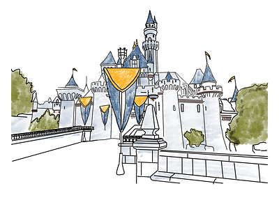 Disneyland illustration procreate