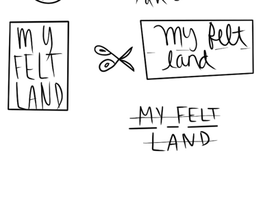 My Felt Land branding illustration logo sketches