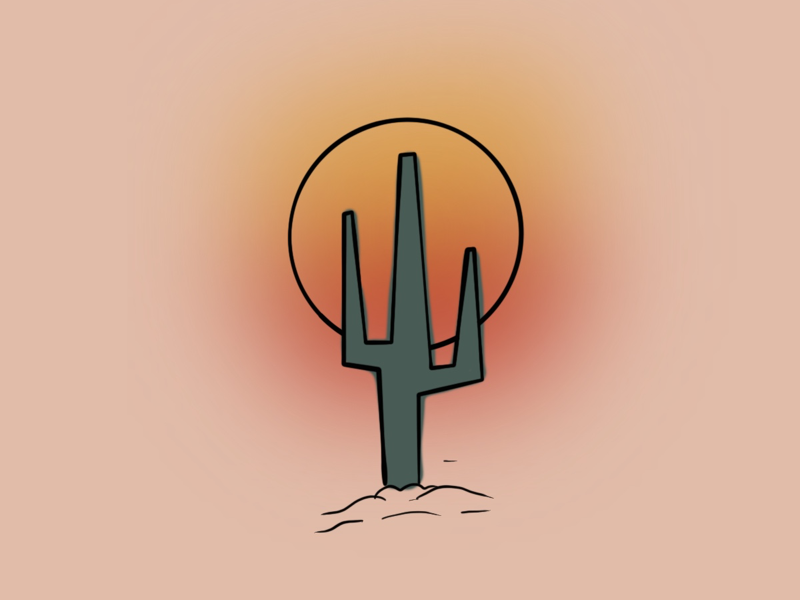 Desert sunsets graphic designer graphic design illustration procreate coachella desert