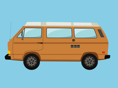 Camping Van: VW Retro camper camping car debut flat hipster icon illustration retro simple summer van vector vintage vw westfalia