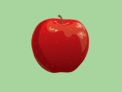 Apple Illustration Icon: Free apple clean design drawing food illustration illustrator real realistic red rendering still life vector