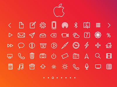 Free Apple Icons iOS 7 apple apps concept download freebie icons interface ios7 iphone mobile redesign vector