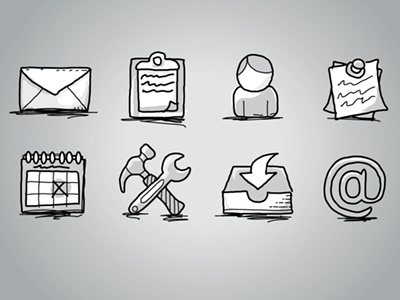 Timdegner icons sketch drawn office