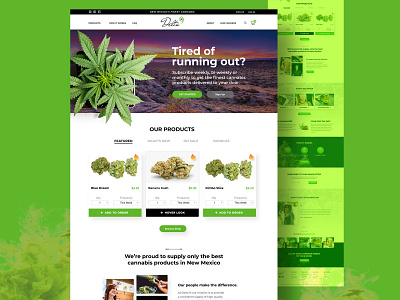cannabis delivery landing page cannabis cannabis delivery e commerce earthy figma green marijuana organic weed