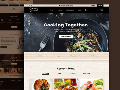 Recipe Landing Page dark food delivery food delivery app moody recipes texture wood texture