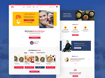 Landing Page - Accessibility Website clean food delivery fresh grocery online modern order ui web design