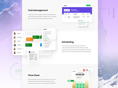 Exploring styles - UI Kit elements b2b clean dashboard design employee app modular product design responsive design site timeclock visual design website